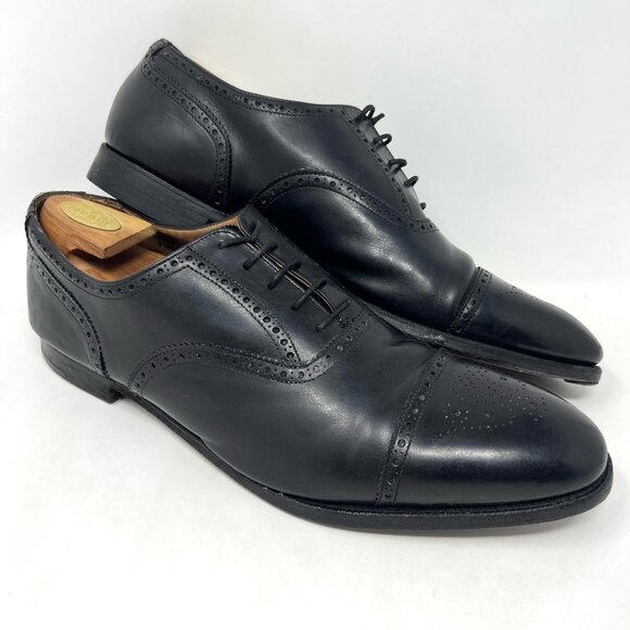 Shipton & Heneage Mens Winchester Wingtip Oxford Sz 14 Black Leather England - Picture 1 of 9